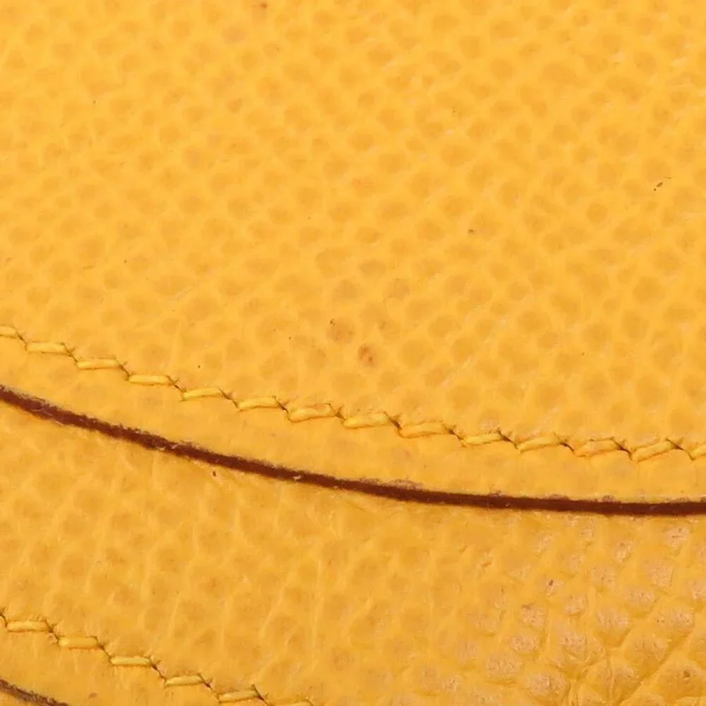 Authentic HERMES Fruit Motif Banana Coin Case Coin Purse Yellow Leather - Picture 3 of 11